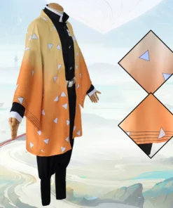Demon Slayer Zenitsu Agatsuma Cosplay Costume