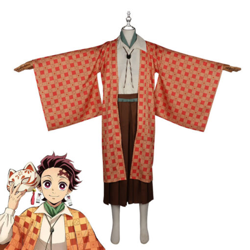 Demon Slayer Tanjirou Kamado Kimono Cosplay Costume