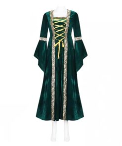 Hocus Pocus Green Robe Dress Cosplay Costume