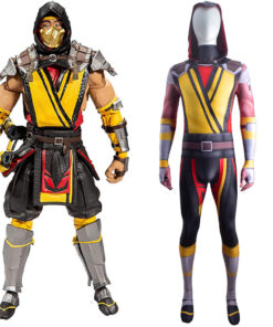 Mortal Kombat Scorpion Bodysuit Cosplay Costume