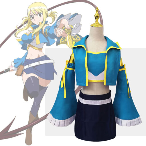 Fairy Tail Lucy Heartfilia Sailor Skirt Cosplay Costume