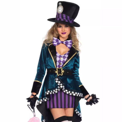 Alice in Wonderland Mad Hatter Stages Cosplay Costume