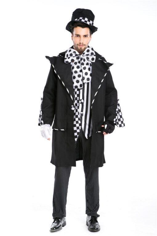 Alice in Wonderland Mad Hatter Male Magician Cosplay Costume