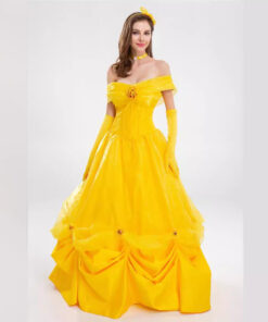 Beauty and the Beast Belle Yellow Dress Cosplay Costume