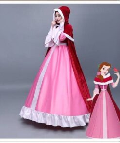 Beauty and the Beast Belle Red Cloak Cosplay Costume