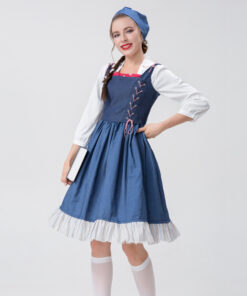 Beauty and the Beast Belle Maid Dress Cosplay Costume