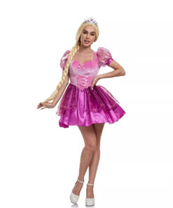 Beauty and the Beast Belle Magenta Dress Cosplay Costume