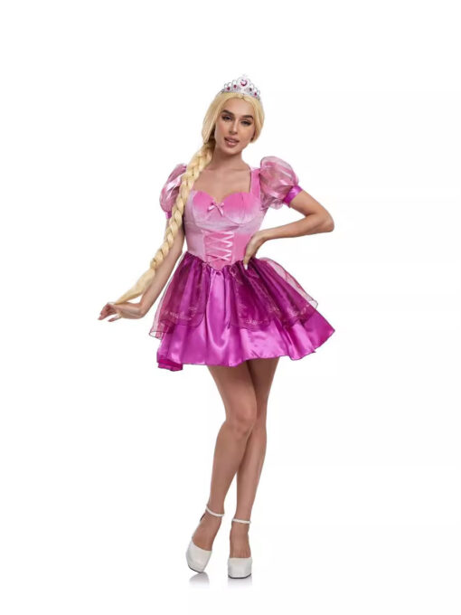 Beauty and the Beast Belle Magenta Dress Cosplay Costume