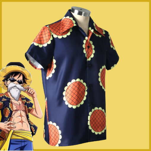 One Piece Luffy Sunflower Shirt Cosplay Costume