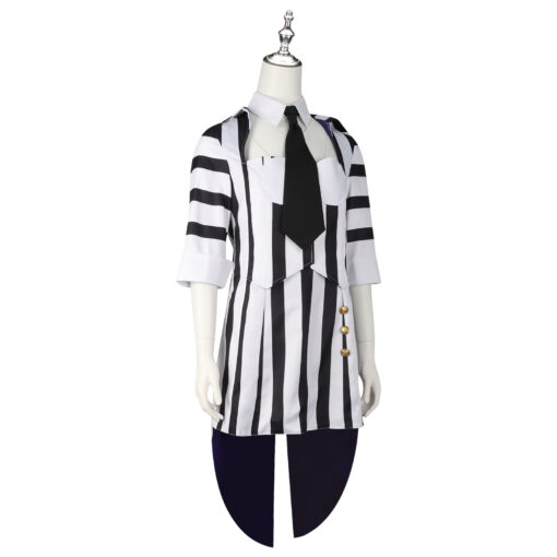 Beetlejuice Striped Style Dress Cosplay Costume