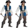 Pirates of the Caribbean Men Captain Sailor Cosplay Costume