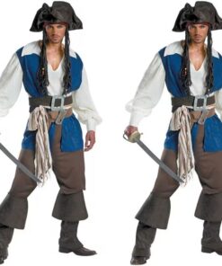 Pirates of the Caribbean Men Captain Sailor Cosplay Costume