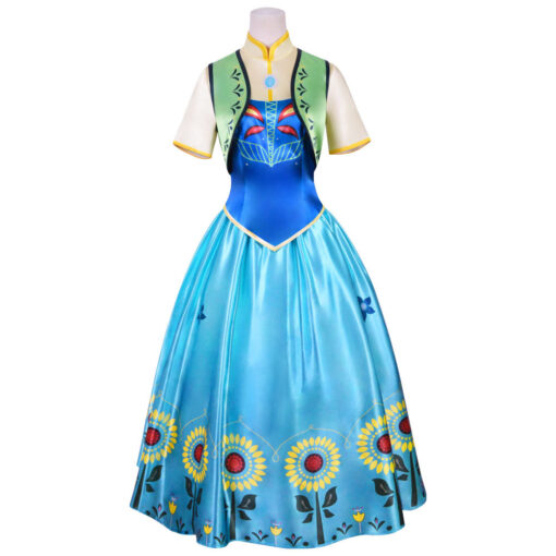 Frozen Anna Princess Ball Gown Cosplay Costume