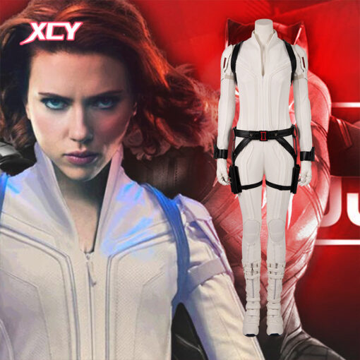 Black Widow The Avengers White Bodysuit Cosplay Costume