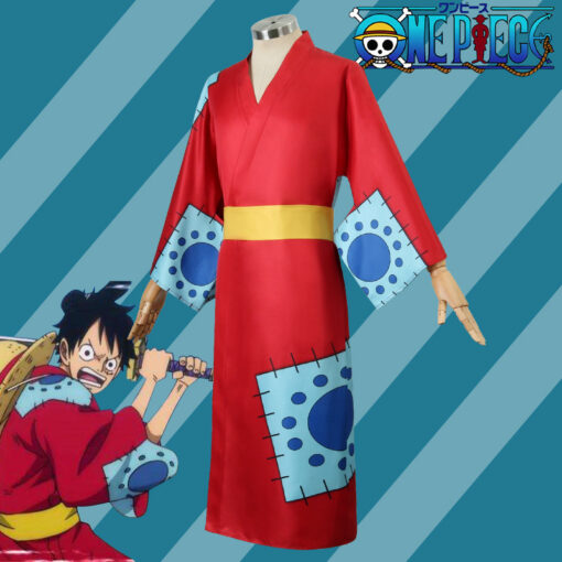 One Piece Luffy Kimono Cosplay Costume