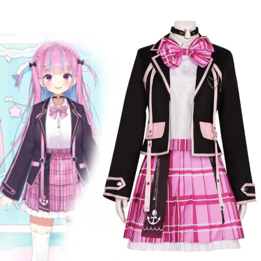 Vtuber Minato Aqua Cosplay Costume JK Uniform