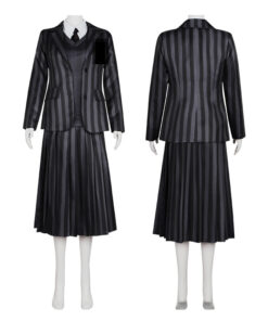 Wednesday Adams Suit Uniform Black Cosplay Costume