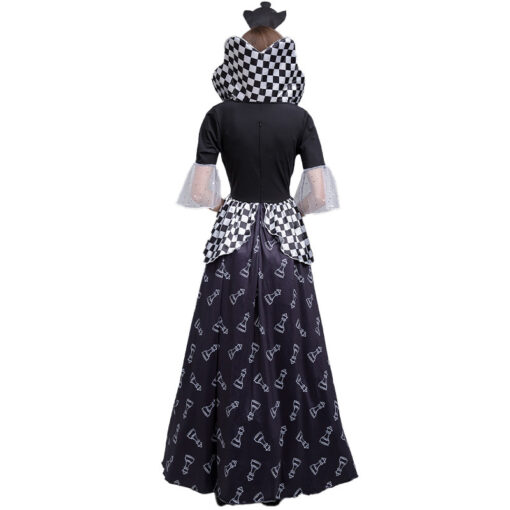 Alice in Wonderland Chess Piece Chessboard Queen Dress Cosplay Costume