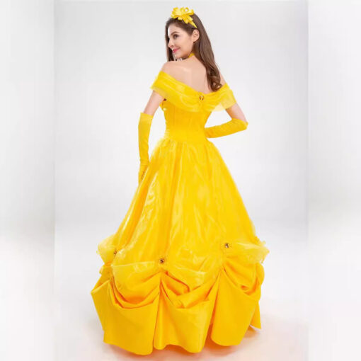 Beauty and the Beast Belle Yellow Dress Cosplay Costume