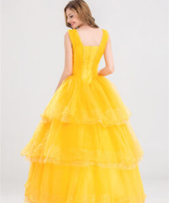 Beauty and the Beast Belle Yellow Dress Cosplay Costume