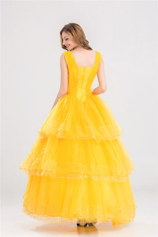 Beauty and the Beast Belle Yellow Dress Cosplay Costume