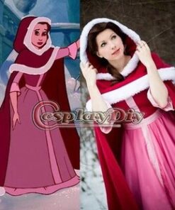 Beauty and the Beast Belle Red Cloak Cosplay Costume