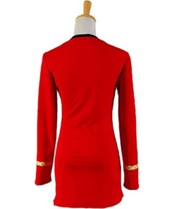 Star Trek The Original Series Red Women Uniform Cosplay Costume