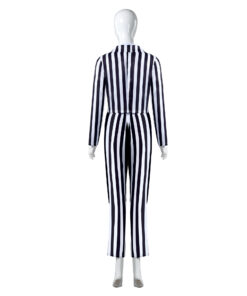 Beetlejuice Black And White Vertical Stripes Suit Cosplay Costume