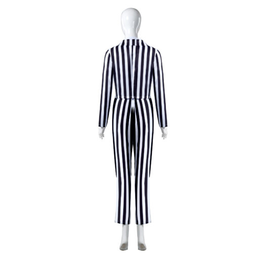 Beetlejuice Black And White Vertical Stripes Suit Cosplay Costume