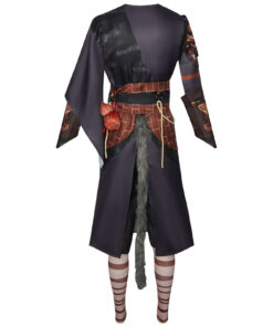 Black Myth Wukong Black Gold Silk Robe Cosplay Costume