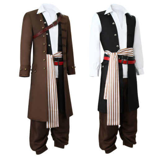 Pirates of the Caribbean Captain Jack Sparrow Cosplay Costume