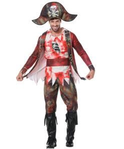 Pirates of the Caribbean Men Pirates Zombie Cosplay Costume