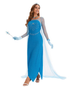 Frozen Elsa Princess Dress Cloak Cosplay Costume