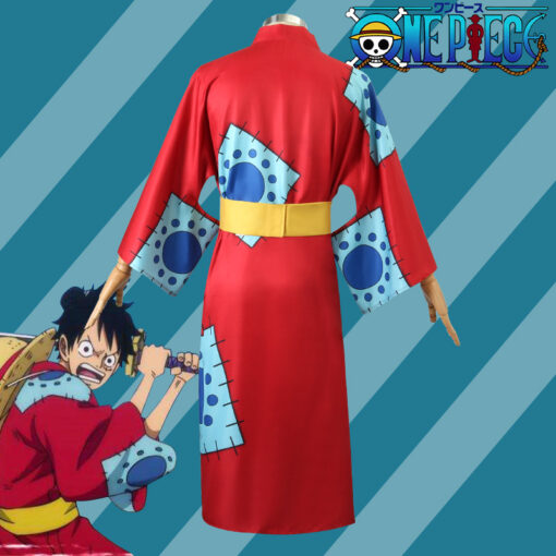 One Piece Luffy Kimono Cosplay Costume