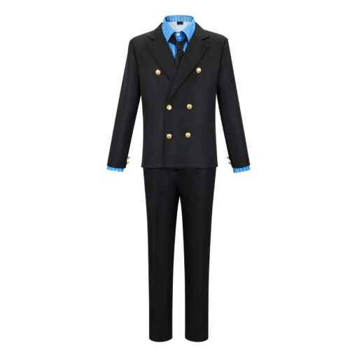 One Piece Sanji Vinsmoke Blue Cosplay Costume