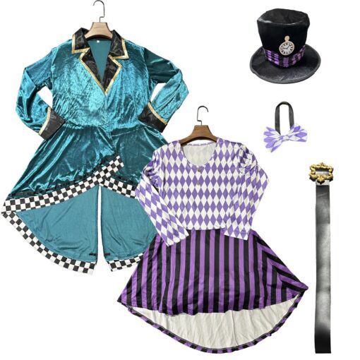 Alice in Wonderland Mad Hatter Stages Cosplay Costume