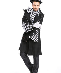 Alice in Wonderland Mad Hatter Male Magician Cosplay Costume