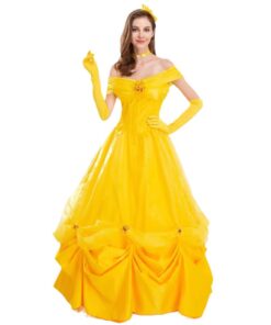 Beauty and the Beast Belle Yellow Dress Cosplay Costume