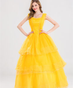 Beauty and the Beast Belle Yellow Dress Cosplay Costume