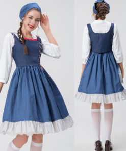 Beauty and the Beast Belle Maid Dress Cosplay Costume