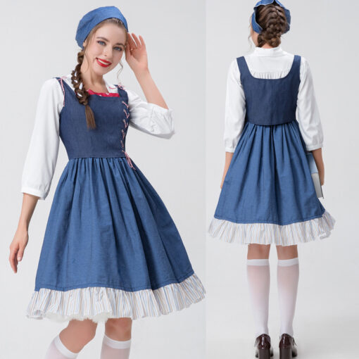 Beauty and the Beast Belle Maid Dress Cosplay Costume