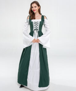 Beauty and the Beast Belle Green Dress Cosplay Costume