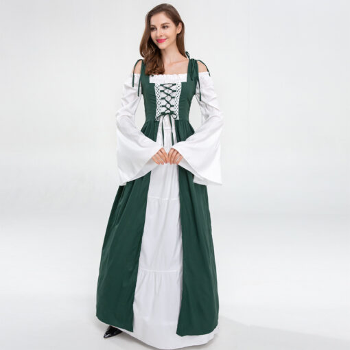 Beauty and the Beast Belle Green Dress Cosplay Costume