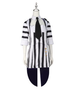 Beetlejuice Striped Style Dress Cosplay Costume