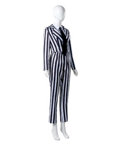 Beetlejuice Black And White Vertical Stripes Suit Cosplay Costume