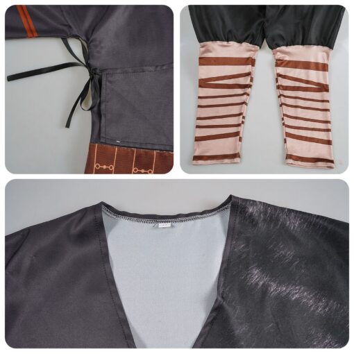 Black Myth Wukong Black Gold Silk Robe Cosplay Costume