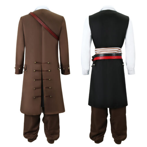 Pirates of the Caribbean Captain Jack Sparrow Cosplay Costume