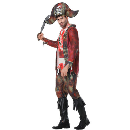 Pirates of the Caribbean Men Pirates Zombie Cosplay Costume