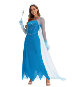 Frozen Elsa Princess Dress Cloak Cosplay Costume