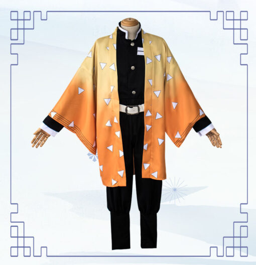 Demon Slayer Zenitsu Agatsuma Cosplay Costume